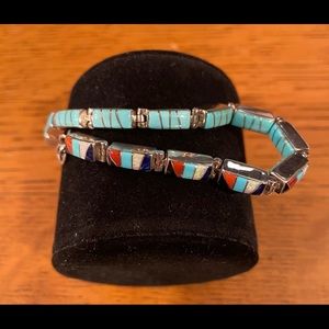 Native American (Zuni) double sided bracelet.
